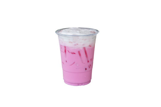cold drink pink milks foam tasty menu 