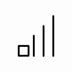 chart bar graph icon vector sign