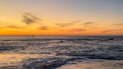 Humpback Whale near Shore at Sunrise in Cabo San Lucas Mexico