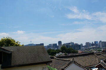 view from Bukchon Asian Cultural Art Museum Observatory