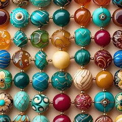 Intricate Designs: A Collection of Glass Beads