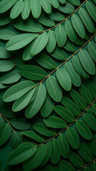 Obraz premium Lush Greenery: An Intricate Arrangement of Verdant Leaves on a Natural Background