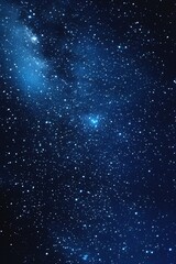Fototapeta premium Starry sky background, blue night sky full of stars, glowing stars in the dark space, starry background, dark night, stars in the distance, starlight, dark background with a blue glow, night sky. 
