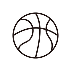 バスケットボールの線画イラスト