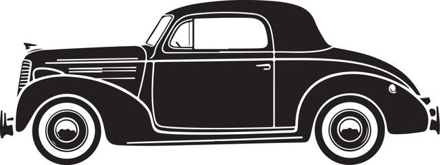 Silhouette Collection of Classic Vintage Cars" vector