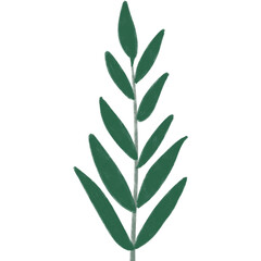 Simple green leaf illustration in flat style. Perfect for eco design, nature backgrounds, and botanical decoration.