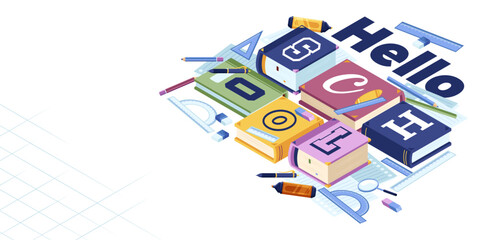 BACK TO SCHOOL - ISOMETRIC STOCK 005