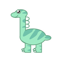Blue baby dinosaur cartoon vector