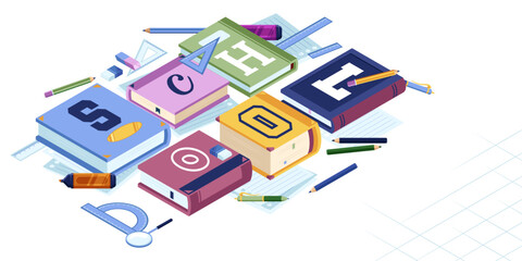 BACK TO SCHOOL - ISOMETRIC STOCK 006