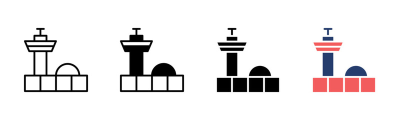 Airport icon sheet multiple style collection