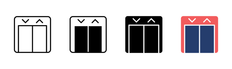 Elevator icon sheet multiple style collection