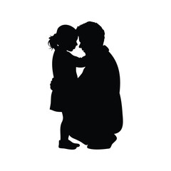 A heartwarming silhouette showing the bond between a father and daughter