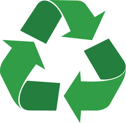Obraz premium Recycling symbol flat icon