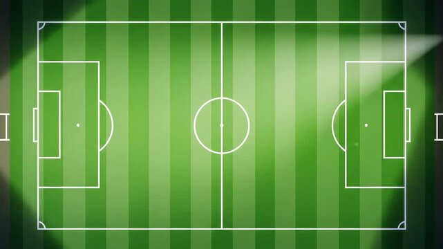 Dynamic Cartoon Football Field with Stadium Lights Animation - Powered by Adobe