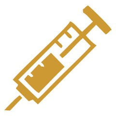 syringe Icon gold
