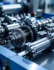 Naklejka premium Close-up machine parts