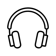Headphones vector icon illustration, audio listening device, music headset, sound equipment, dj gear