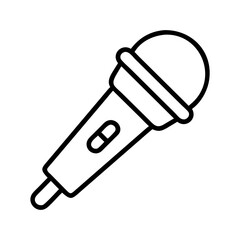 Microphone icon vector illustration, karaoke mic, podcast microphone, voice recording, audio mic