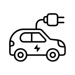 Electric vehicle ev charging station icon vector illustration eco friendly transport design element