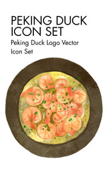 Shrimp logo vector icon set	
