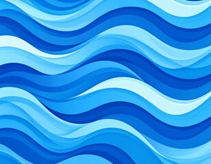 Fototapeta premium Abstract wavy pattern in shades of blue
