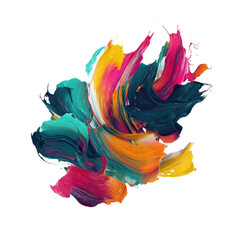 Abstract paint splash, vibrant colors swirling in a dynamic, expressive design