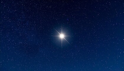 Starry night with bright celestial body