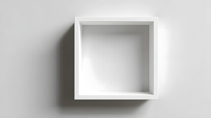 Floating square white frame with drop shadow