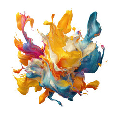 Fototapeta premium Abstract vibrant explosion of swirling colors