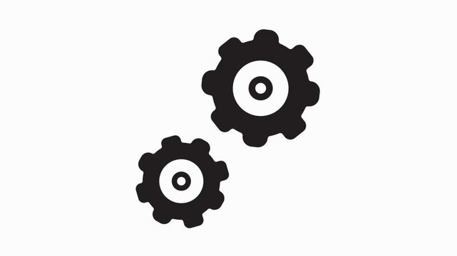gear icon simple vector animation 
