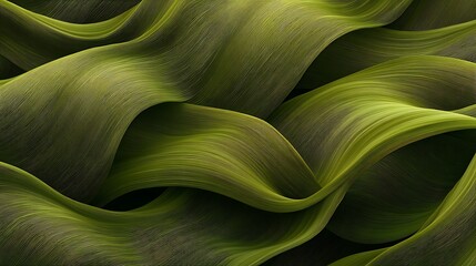 Abstract green fractal background with leaf patterns and nature inspired textures