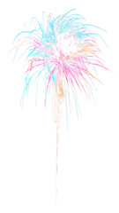 PNG Colorful fireworks burst at night