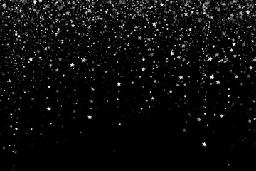 Falling Silver Confetti and Black Background, White Confetti Falling on a Black Background, metallic confetti, sparkle confetti