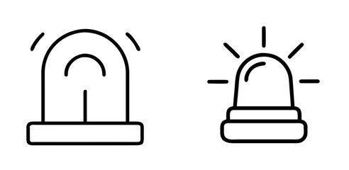 Siren Detailed Rounded Lineal Icon for Emergency and Alert