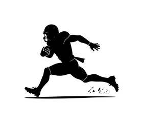 Naklejka premium American Football helmet, sports, running Silhouette Set