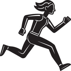 running vector image
