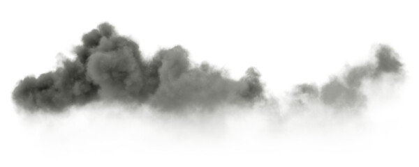 Weather rain storm clouds floating on transparent backgrounds 3d render png
