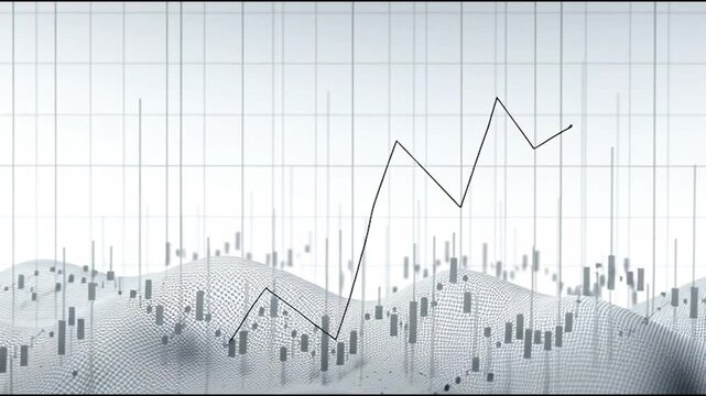 Abstract representation of financial trends in a landscape format.