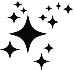 glowing light effect collection. Bright firework sign. magic party light. Rating star symbol. Collection of bright fireworks. modern Retro futuristic icons
