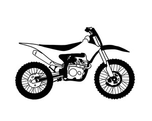 Obraz premium motocross illustration isolated in black and white design
