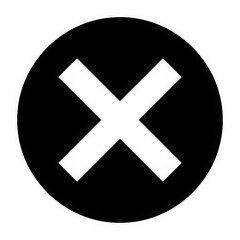 Obraz premium 3d icon of a simple black and white 3d icon of a cross mark inside a circle representing cancellation isolated on transparent background