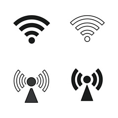 Wireless Connection Icons vector illustration Simple Vector Illustrations of Wifi and Signal Strength