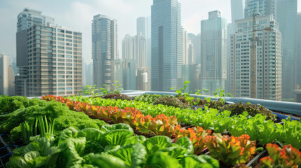 Fototapeta premium Urban Rooftop Farming