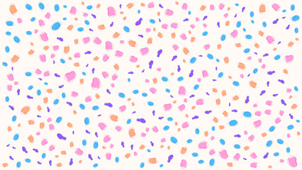 SEAMLESS HAND DRAWN DOODLE BLOB SHAPES PATTERN TEXTURE COLORFUL TEMPLATE ABSTRACT BACKGROUND TRENDY DESIGN VECTOR