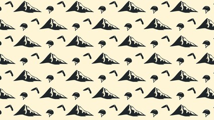 Mountain climbing pattern design 
