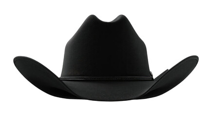 Black cowboy hat, front view