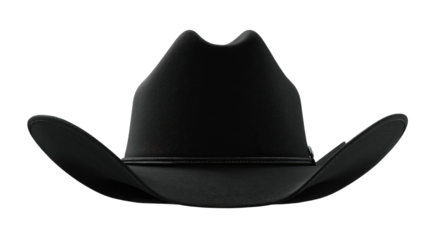 Black cowboy hat, front view