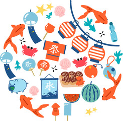 夏のイラストセット