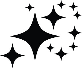 Star sparkle icon. Retro futuristic sparkle icons. shining star shape. decorative ornamental creative festive abstract elements. shiny twinkle yellow stars
