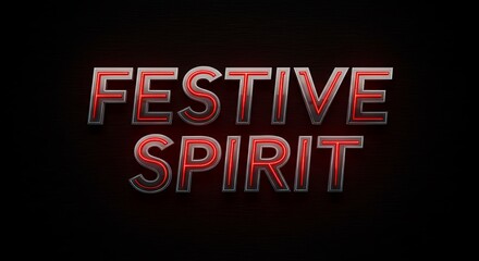 Festive Spirit in futuristic font